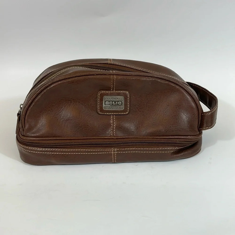 Relic brown leather travel bag